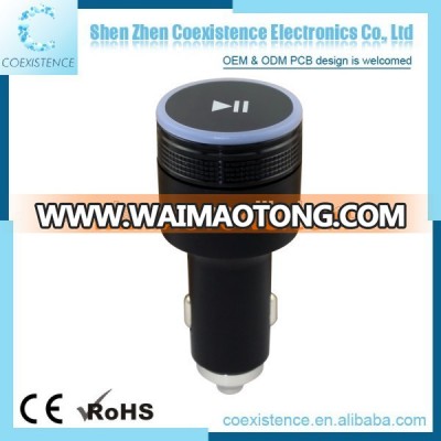 2.4A car charger fm radio transmitter bluetooth price of car charger