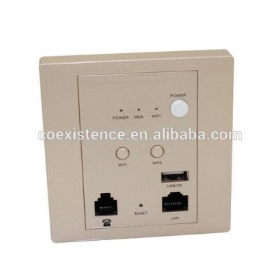 Wall embedded wireless ap router wireless wifi computer usb charge socket hotel ap powerline 500 wifi access point